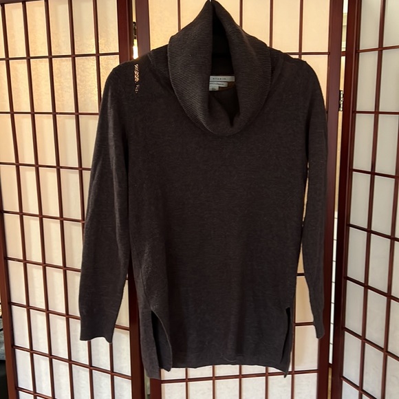 Purple long cashmere cowl sweater (s) - Picture 4 of 11